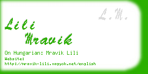 lili mravik business card